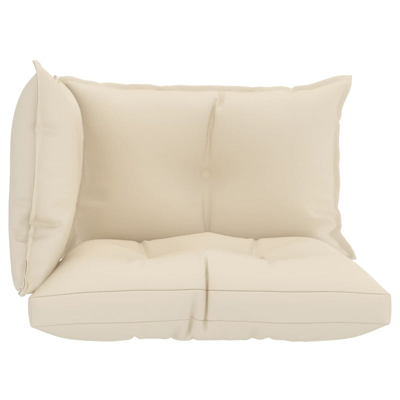 Pallet Sofa Cushions 3 pcs Cream Fabric