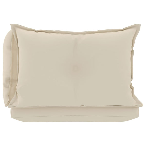 Pallet Sofa Cushions 3 pcs Cream Fabric