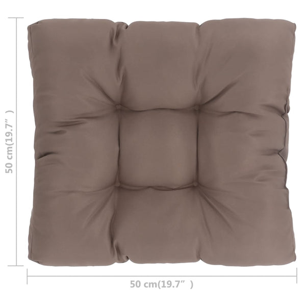 Garden Seat Cushion Taupe 19.7"x19.7"x3.9" Fabric