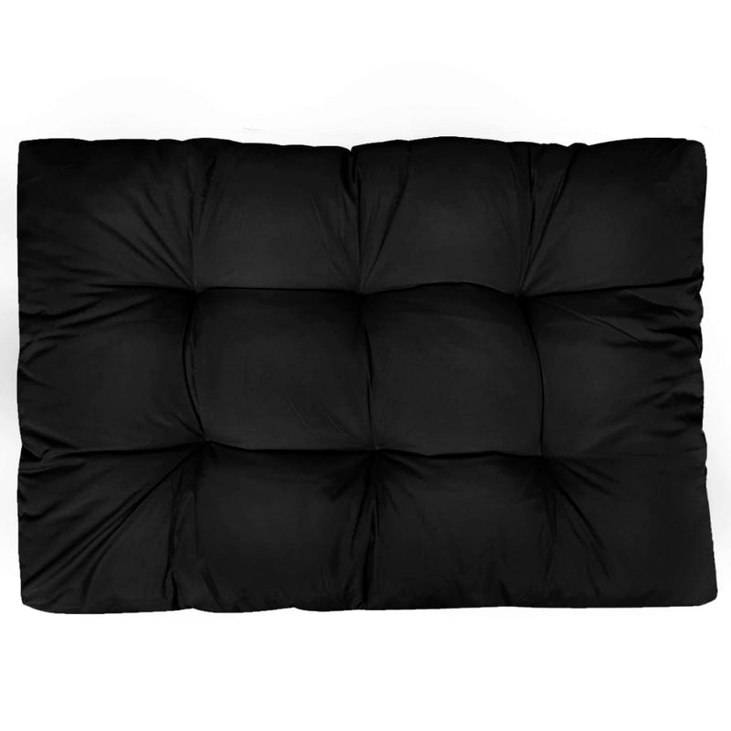 Garden Seat Cushion Black 47.2"x31.5"x3.9" Fabric