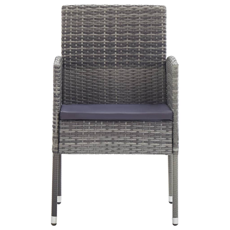 Patio Chairs 2 pcs Anthracite Poly Rattan