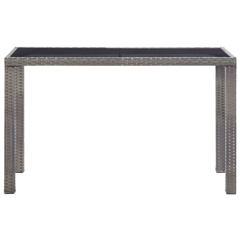 Patio Table Anthracite 48.4"x23.6"x29.1" Poly Rattan