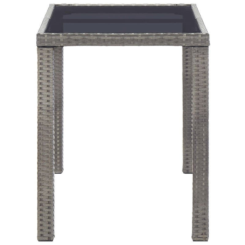 Patio Table Anthracite 48.4"x23.6"x29.1" Poly Rattan