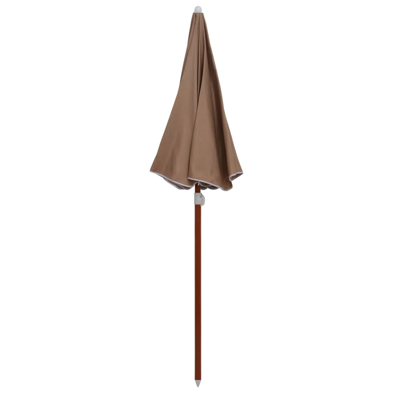Parasol with Steel Pole 70.9" Taupe