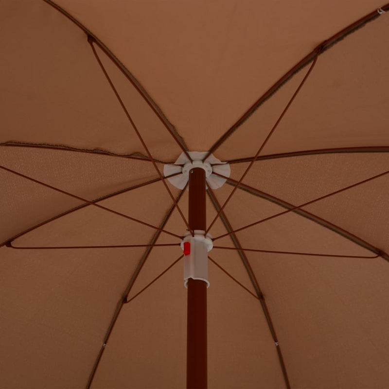 Parasol with Steel Pole 70.9" Taupe