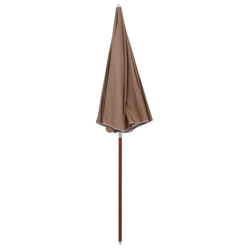 Parasol with Steel Pole 94.5" Taupe