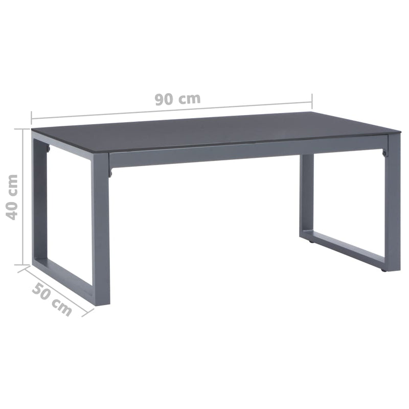 Coffee Table 35.4"x19.7"x15.7" Aluminum
