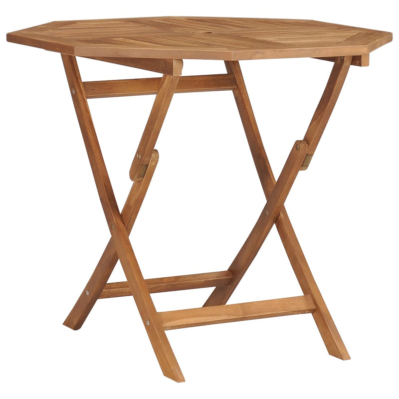 Folding Patio Table 33.5"x33.5"x29.9" Solid Teak Wood