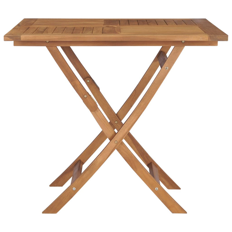 Folding Patio Table 33.5"x33.5"x29.9" Solid Teak Wood