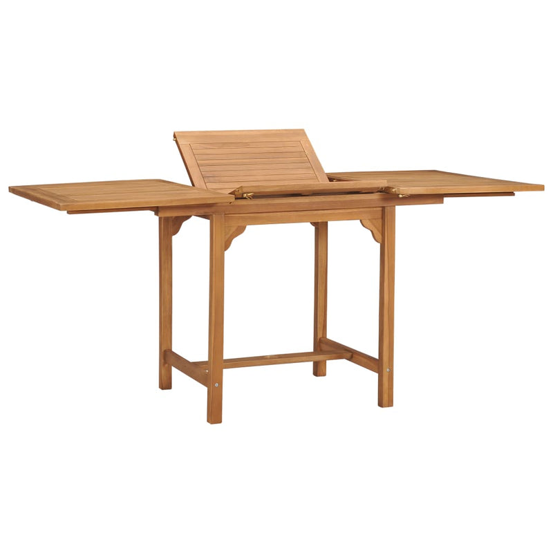 Extending Patio Table (43.3"-63")x31.5"x29.5" Solid Teak Wood