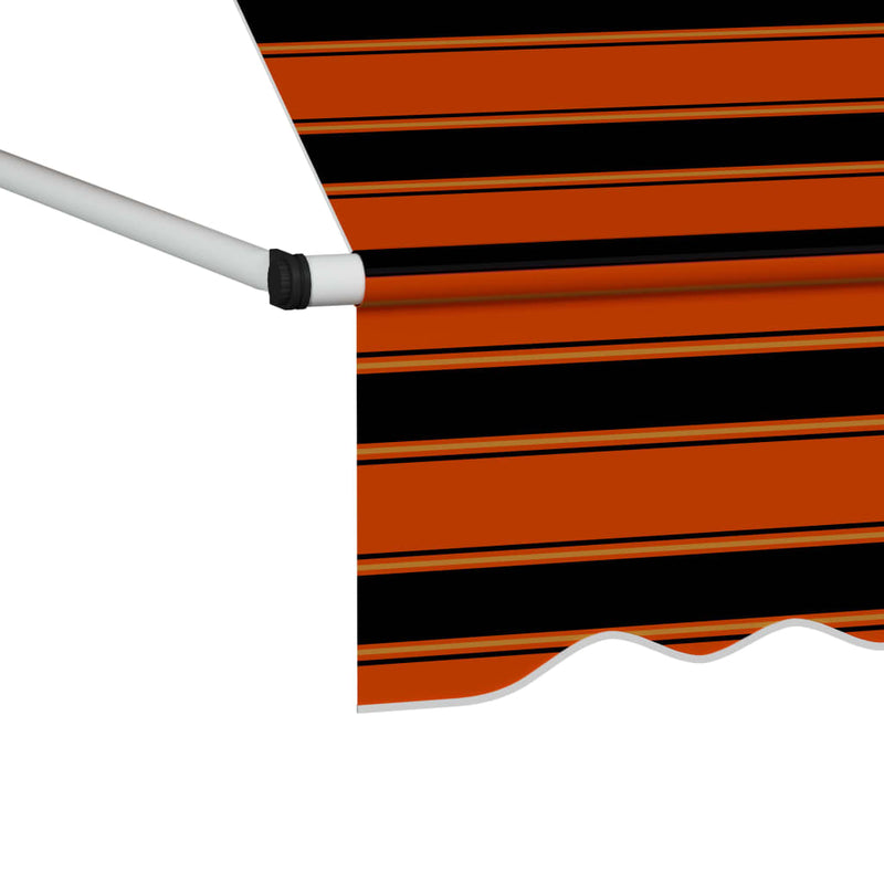 Manual Retractable Awning 78.7" Orange and Brown
