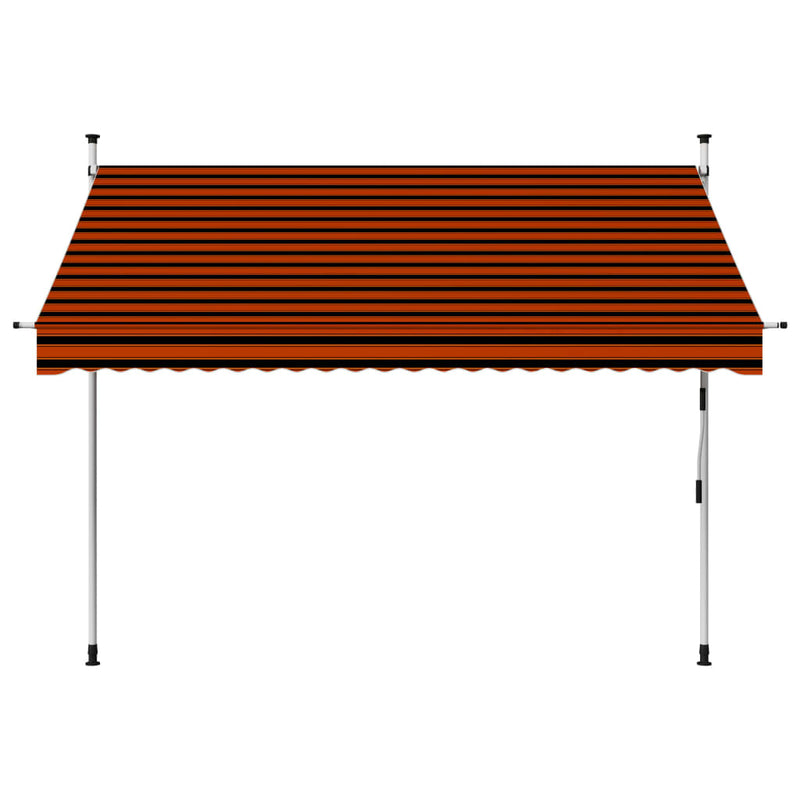 Manual Retractable Awning 98.4" Orange and Brown