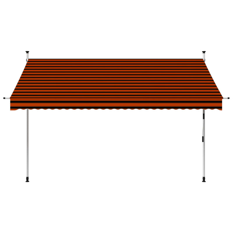 Manual Retractable Awning 118.1" Orange and Brown