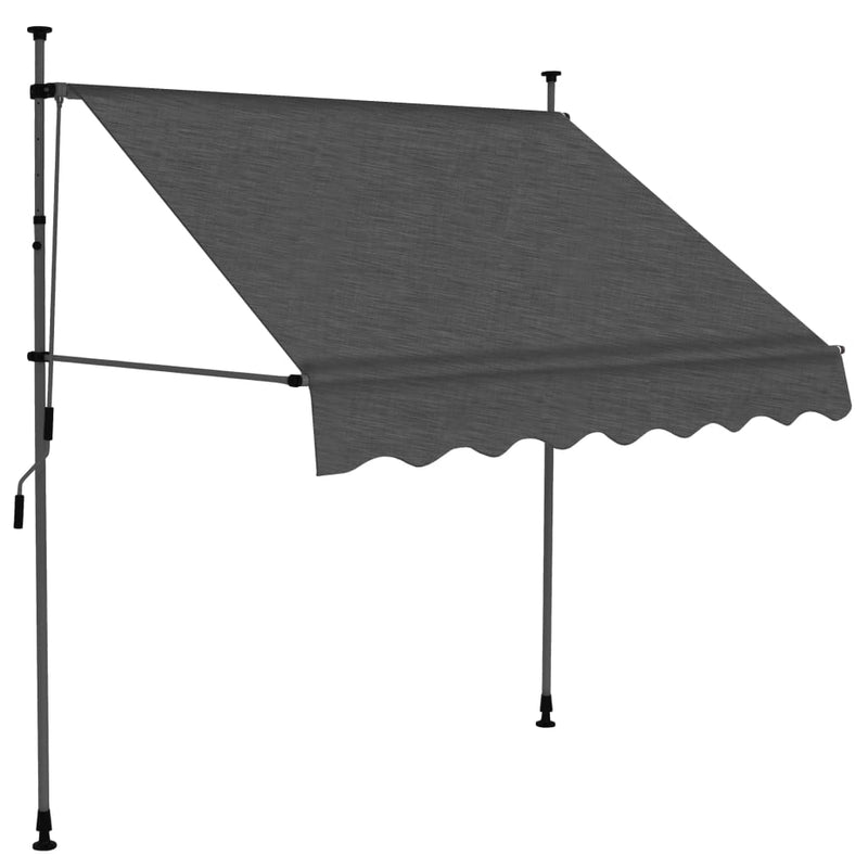 Manual Retractable Awning with LED 78.7" Anthracite