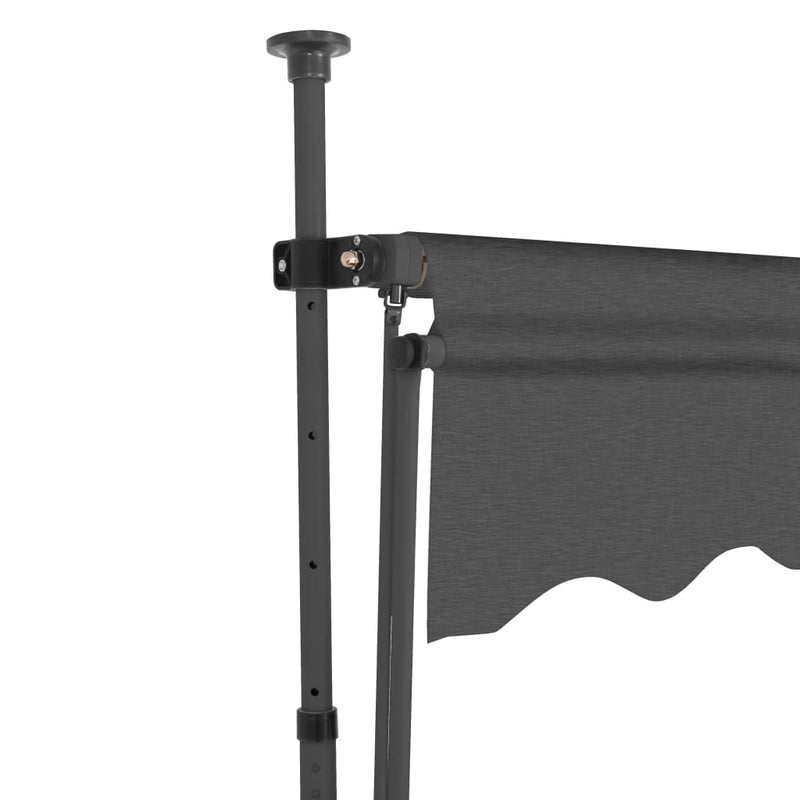 Manual Retractable Awning with LED 137.8" Anthracite