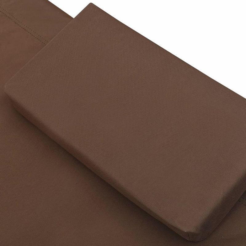 Patio Lounge Bed Fabric Brown