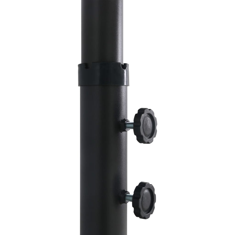 Outdoor Parasol with Aluminum Pole 181.1"x106.3" Black
