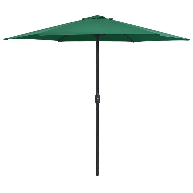 Outdoor Parasol with Aluminum Pole 106.3"x96.9" Green