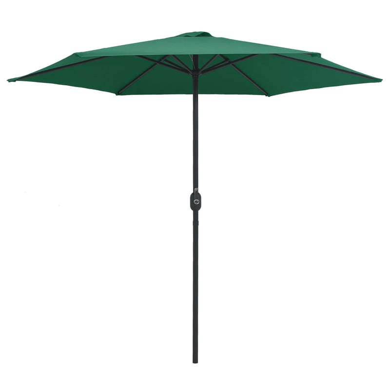Outdoor Parasol with Aluminum Pole 106.3"x96.9" Green