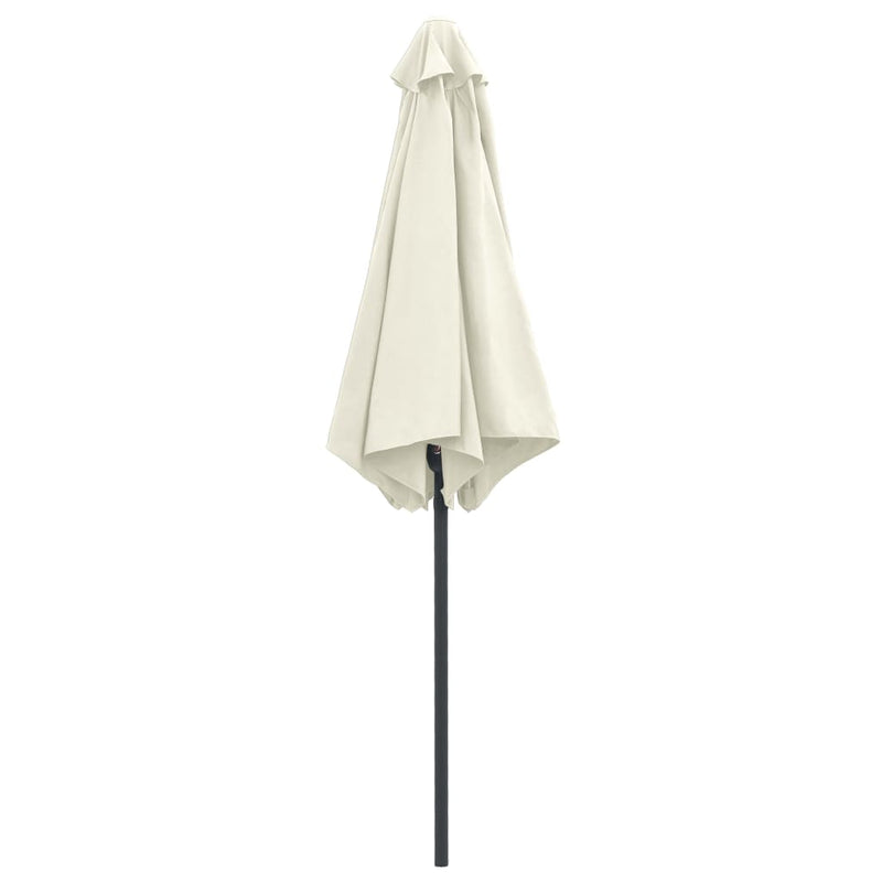 Outdoor Parasol with Aluminum Pole 106.3"x96.9" Sand White