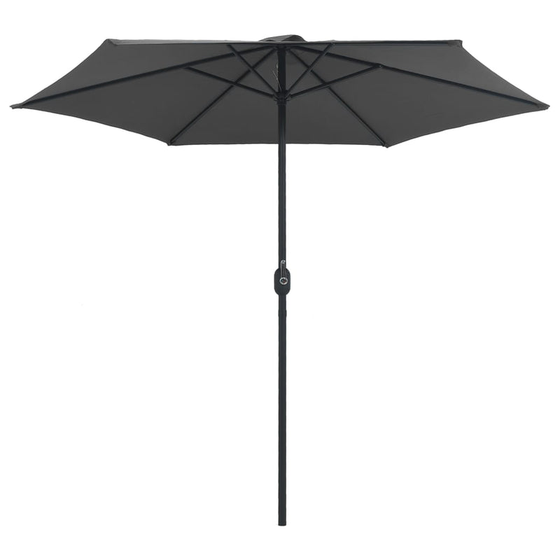 Outdoor Parasol with Aluminum Pole 106.3"x96.9" Anthracite