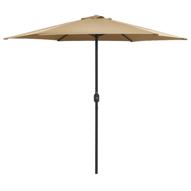 Outdoor Parasol with Aluminum Pole 106.3"x96.9" Taupe