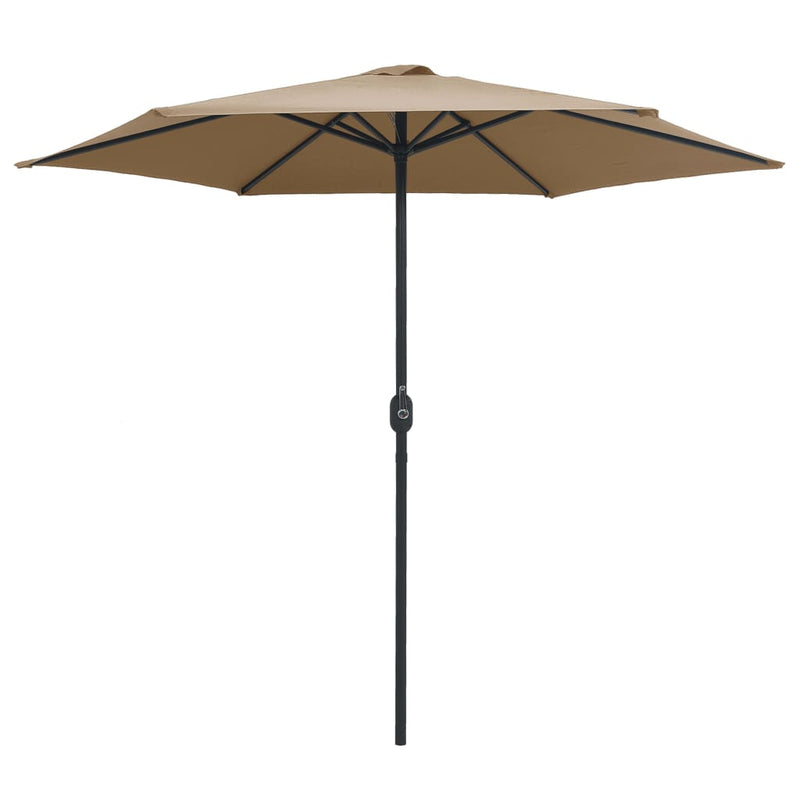Outdoor Parasol with Aluminum Pole 106.3"x96.9" Taupe