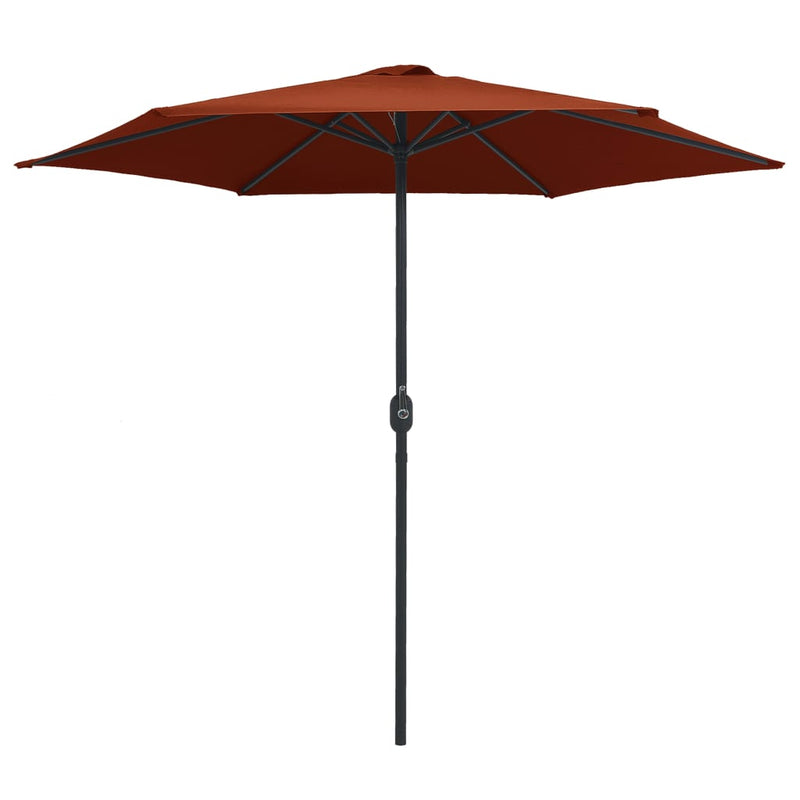Outdoor Parasol with Aluminum Pole 106.3"x96.9" Terracotta