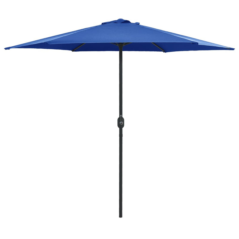 Outdoor Parasol with Aluminum Pole 106.3"x96.9" Azure Blue