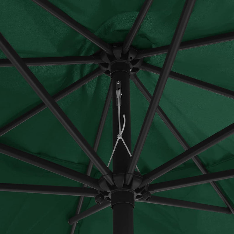 Outdoor Parasol with Metal Pole 157.5" Green