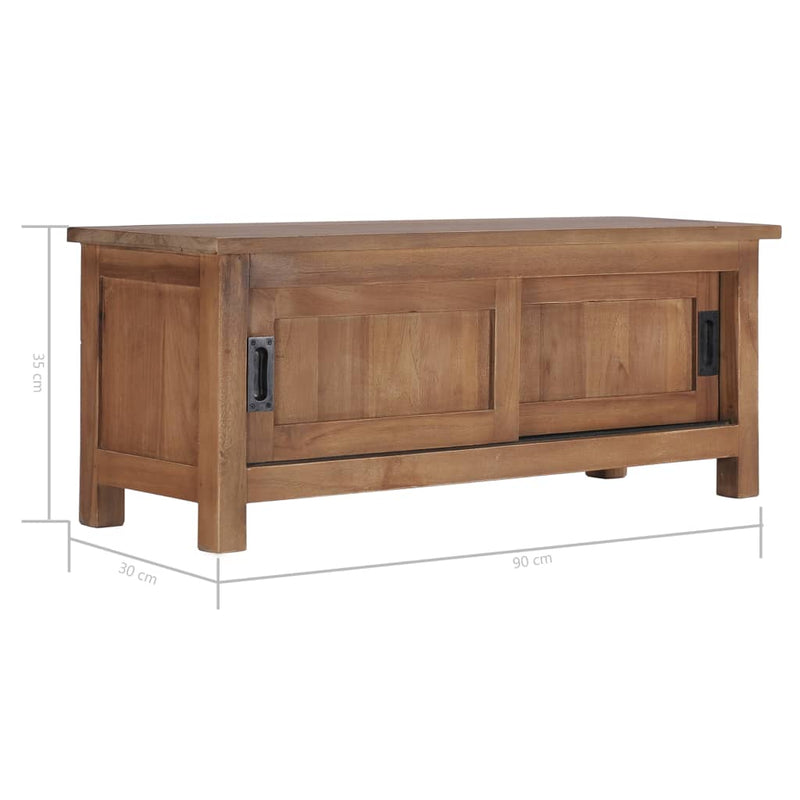 TV Cabinet 35.4"x11.8"x13.8" Solid Teak Wood