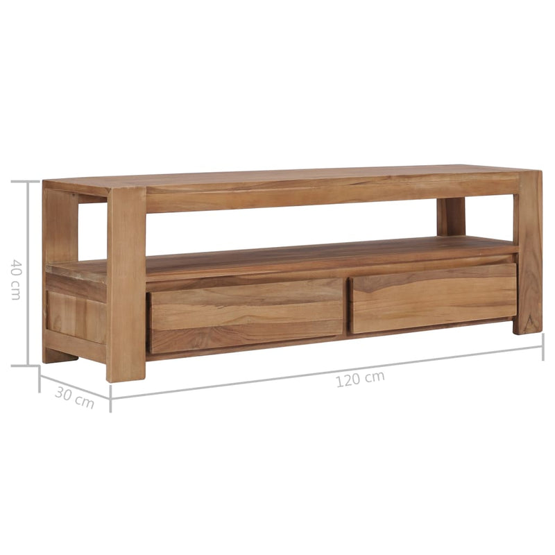 TV Cabinet 47.2"x11.8"x15.7" Solid Teak Wood