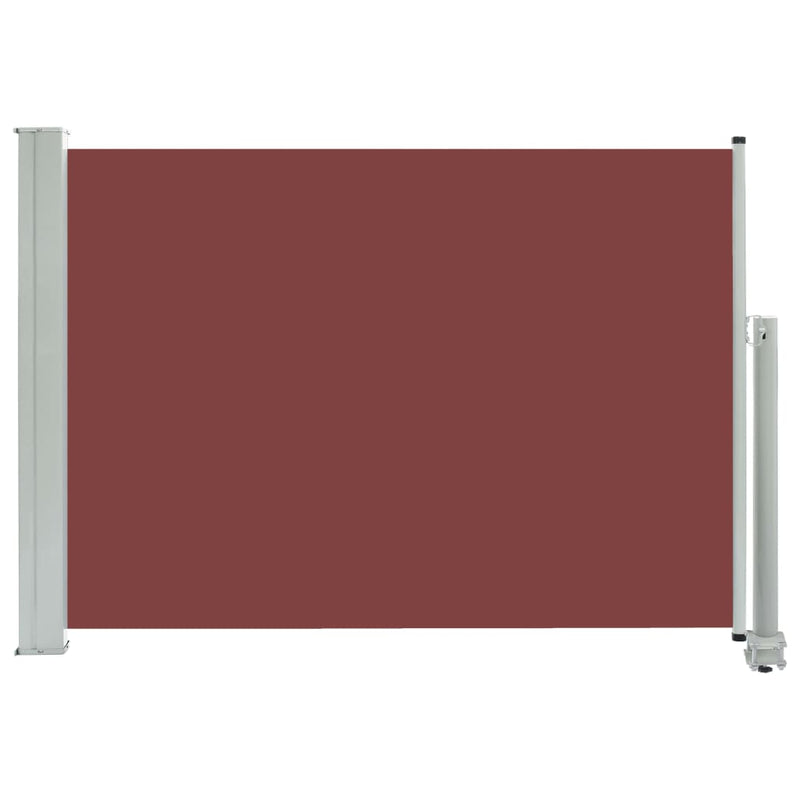 Patio Retractable Side Awning 31.5"x118.1" Brown