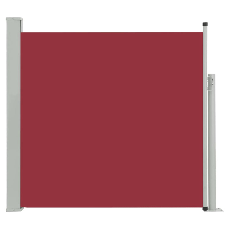 Patio Retractable Side Awning 66.9"x118.1" Red
