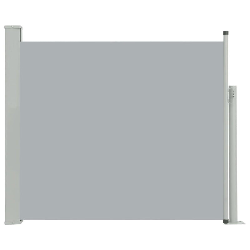 Patio Retractable Side Awning 39.4"x118.1" Gray