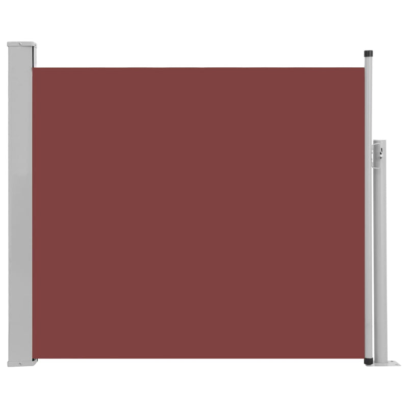Patio Retractable Side Awning 39.4"x118.1" Brown