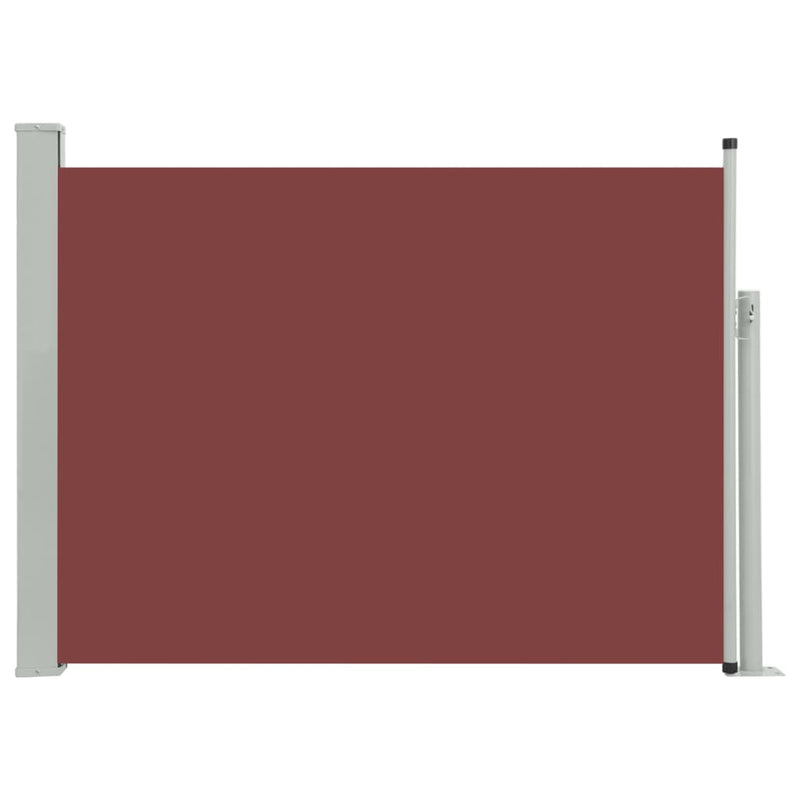 Patio Retractable Side Awning 39.4"x196.9" Brown