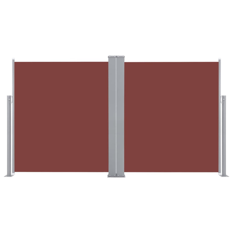 Retractable Side Awning Brown 55.1"x236.2"