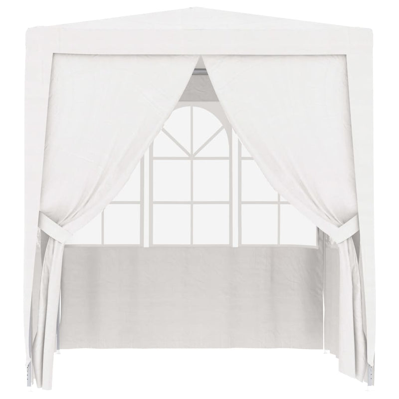 Professional Party Tent with Side Walls 6.6'x6.6' White 90 g/mÂ²