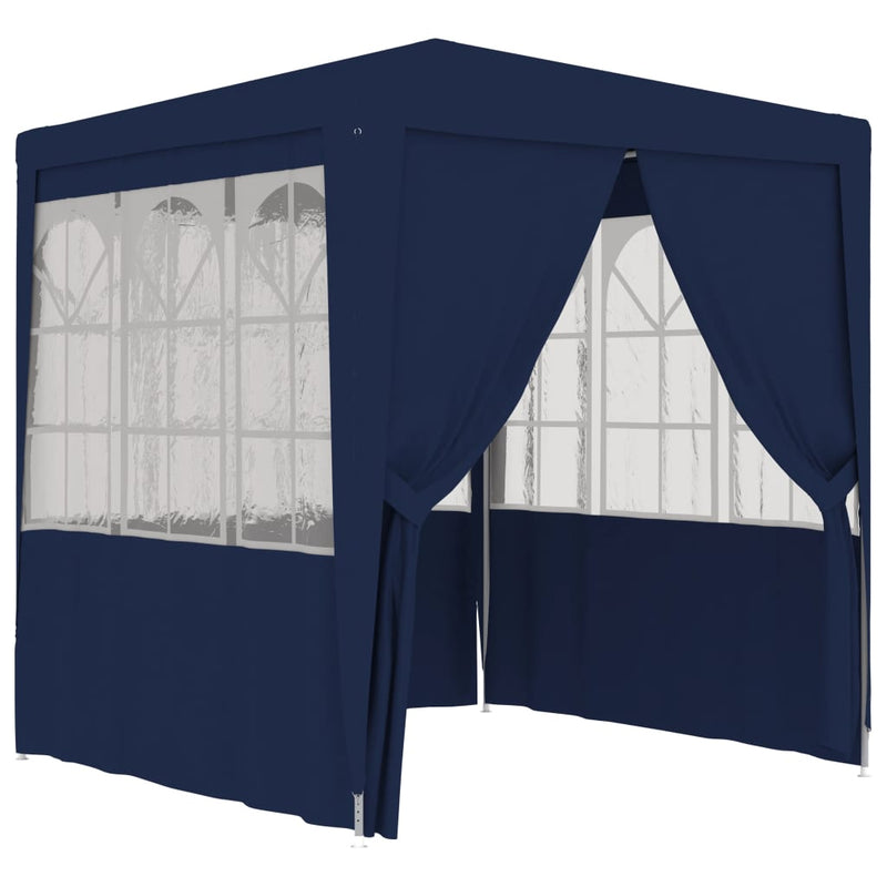 Professional Party Tent with Side Walls 6.6'x6.6' Blue 90 g/mÂ²