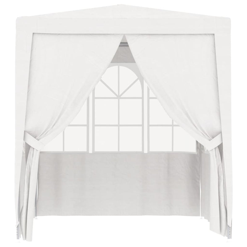Professional Party Tent with Side Walls 8.2'x8.2' White 90 g/mÂ²
