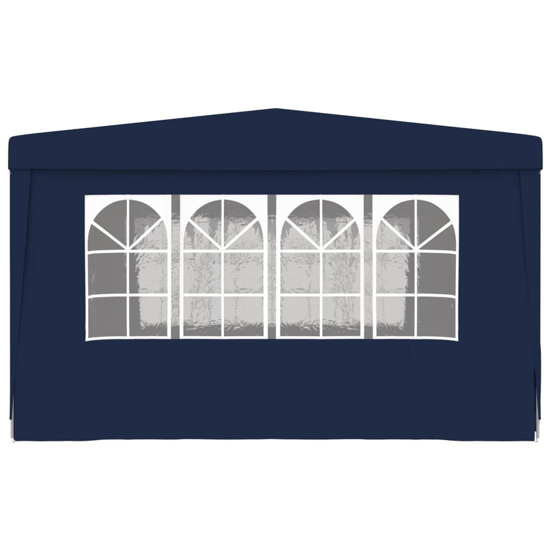 Professional Party Tent with Side Walls 13.1'x13.1' Blue 90 g/mÂ²