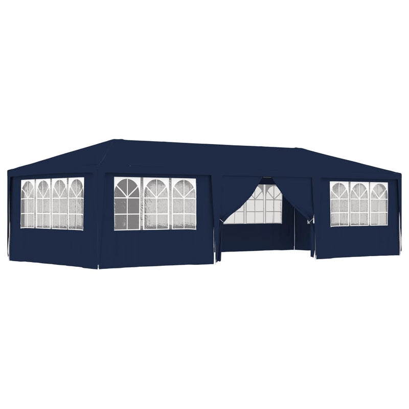 Professional Party Tent with Side Walls 13.1'x29.5' Blue 90 g/mÂ²