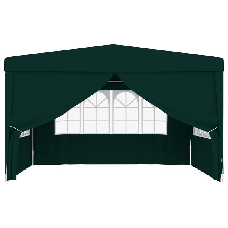 Professional Party Tent with Side Walls 13.1'x13.1' Green 90 g/mÂ²