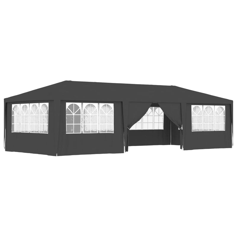 Professional Party Tent with Side Walls 13.1'x29.5' Anthracite 90 g/mÂ²