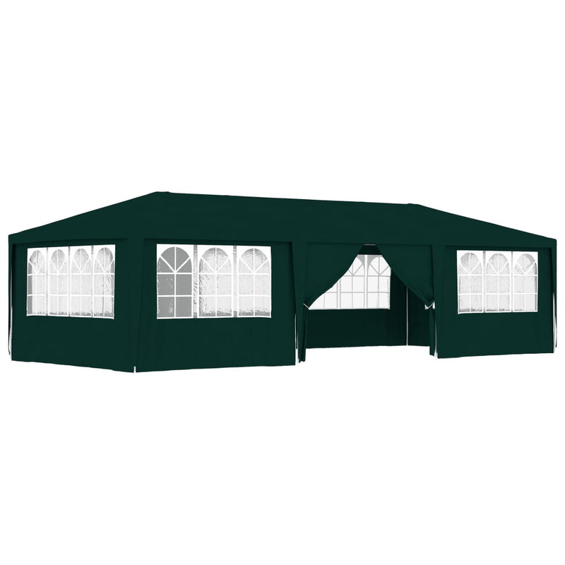 Professional Party Tent with Side Walls 13.1'x29.5' Green 90 g/mÂ²