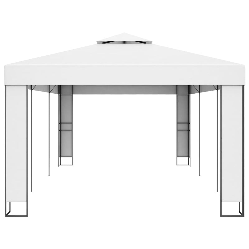 Gazebo with Double Roof 9.8'x19.6' White