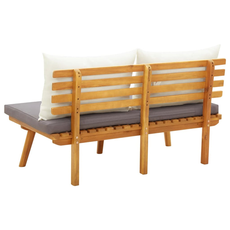 Patio Bench with Cushions 45.3" Solid Acacia Wood