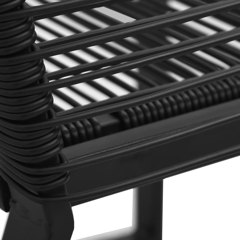 Patio Chairs 2 pcs Black PVC Rattan