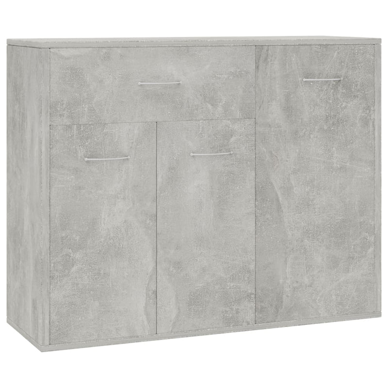 Sideboard Concrete Gray 34.6"x11.8"x27.6" Chipboard
